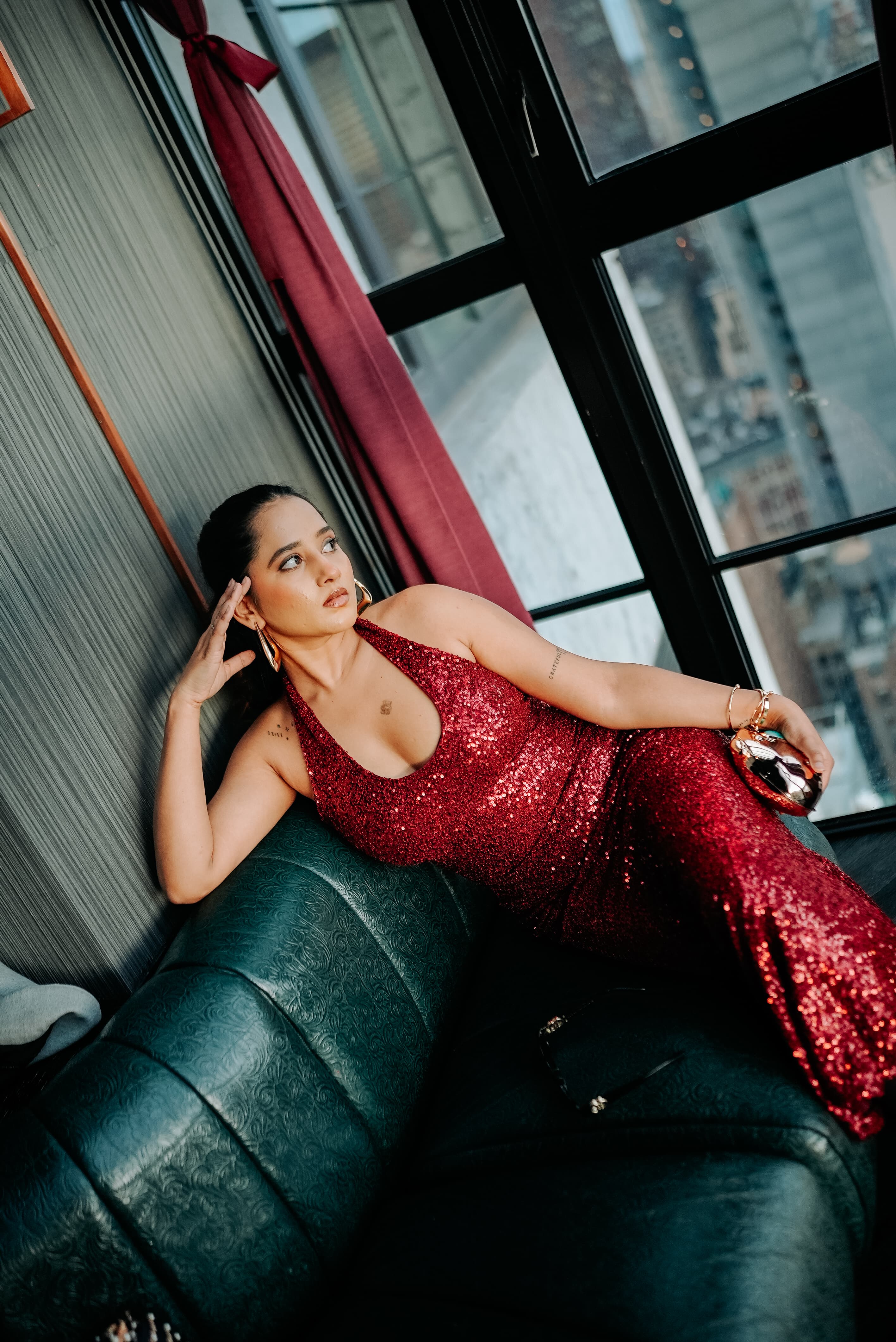 Maitreyi Tiwari editorial portrait on a New York street